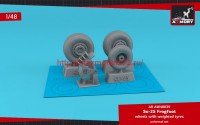 AR AW48039   1/48 Sukhoj Su-25 Frogfoot wheels w/ weighted tires & mudguard (thumb59651)